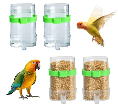 Produktbild von Automatische Futterstation für Vögel, 4 Stück, 220 ml, kleckerfrei, für Wellensittich & Kleintiere