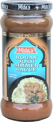 Produktbild von Midas Rogan Josh Simmer Sauce Mild Indische Fertigsauce 370g