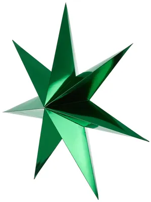 Deko-Stern aus Papier 75 cm grün