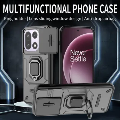 Produktbild von OnePlus 15 Hülle - Coverup Armor Ring Ständer Back Cover mit Kamera Schutz - Grün