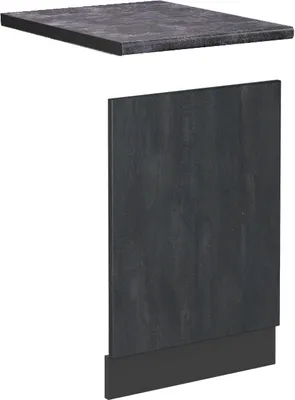 Produktbild von Frontblende Vicco R-Line Schwarz Beton 45 cm AP Anthrazit, Model 47044
