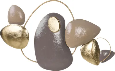 Produktbild von BELIANI Wanddekoration Gold Metall 74 x 46 cm Handgefertigt Industrial Style Akzentstück Kunstwerk Dekoration für Wände