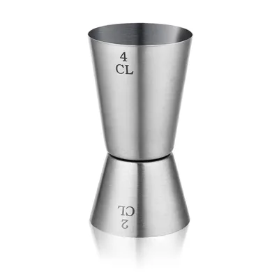 Cocktailjigger aus Edelstahl, 2 cl / 4 cl, doppelseitig
