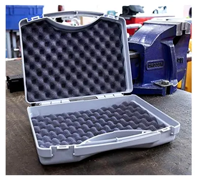 Produktbild von Transportkoffer aus Polypropylen in Grau, Außenmaße 340 x 275 x 83 mm / Innenmaße 77 x 326 x 222 mm