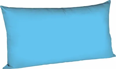 Produktbild von fleuresse Mako Satin Kissenbezug Colours Uni 40x80 cm Meeresblau