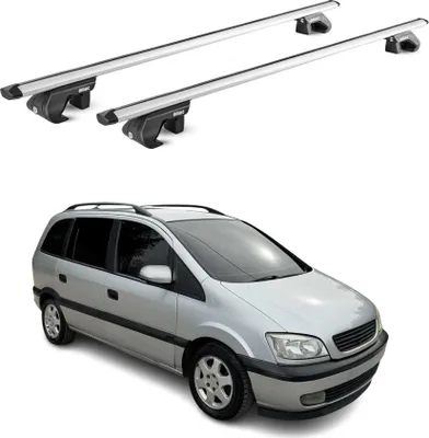 Produktbild von Dachträger Grundtäger für Opel Zafira A 1999-2005 90kg Alu Silber 2 tlg ABE