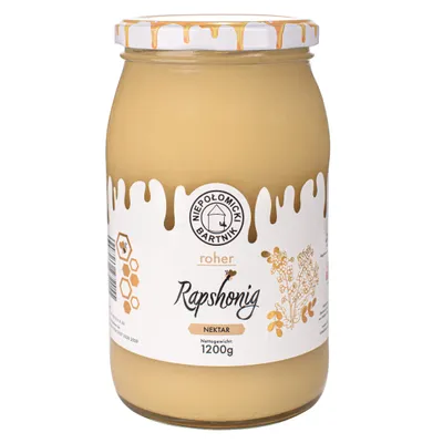 Produktbild von Rapsblütenhonig 1200g - Cremiger Rapshonig Roh und Frisch Honig aus der Imkerei Bienenhaltung