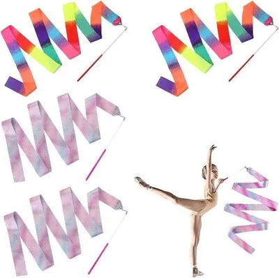 Image de Rubans de gymnastique pour enfants, longueur 2 m, pour la gymnastique et la danse