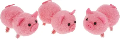 Produktbild von VBS Chenille-Schwein, 3 Stück, L ca. 5,5 cm