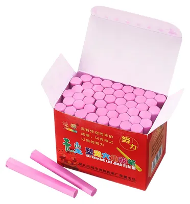96 Stück staubfreie Kreide, bunt, dünn, für Tafeln, rosa