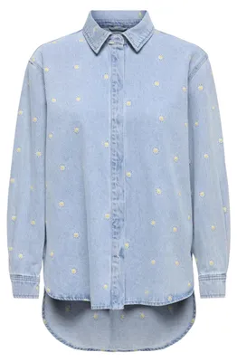 Produktbild von ONLY ONLVERA LS DAISY EMB DNM SHIRT QYT Medium Blue Denim XL
