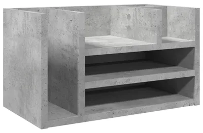 Produktbild von vidaXL Schreibtisch-Organizer Betongrau 44,5x24x25 cm Holzwerkstoff