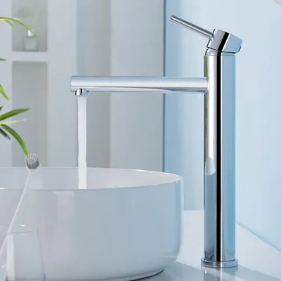 Produktbild von Badewannenarmatur 225 mm, Chrom, Edelstahl, Keramikventil, Einhebelmischer, für Badezimmer