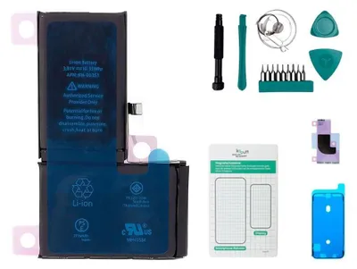 Produktbild von Akku Ersatz Set für iPhone X mit 2716 mAh Kapazität und 3,81 V Spannung