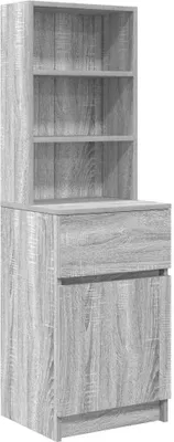 Produktbild von Nachttisch Grau Sonoma 39x35x125 cm Holzwerkstoff