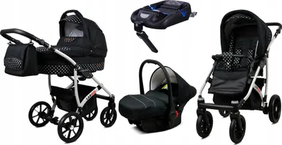 Produktbild von BabyLux®  |  Kinderwagen Set |  | Kombikinderwagen | Kinderwagenset | Isofix-Basisstation + Bugg