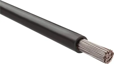 Immagine prodotto di Cavo HELU FÜNFNORM 1x35 mm² AWG2 BK (nero) - Conduttore singolo nero - Diametro esterno 11,7 mm - Tensione nominale Uo/U 450 V/750 V secondo UL/CSA 600 V