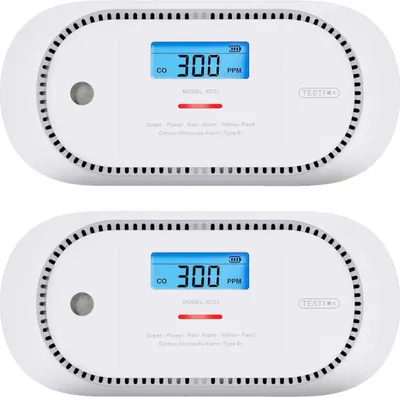 Produktbild von X-Sense XC01 Kohlenmonoxiddetektor - 2 Stück - 10-Jahres-Batterie - 10-Jahres-Figaro®-Sensor - LCD-Display - Europäischen Norm - CO-melder