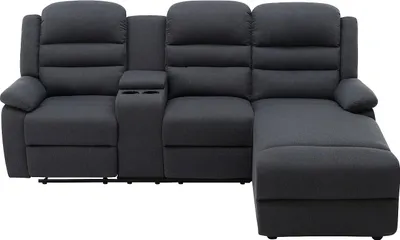 Produktbild von Vente-unique MACEDONIA, Sektionales Sofa, Wohnzimmer, Anthrazit, Grau, 4 Sitz(e), Anthrazit, Grau, 480 kg
