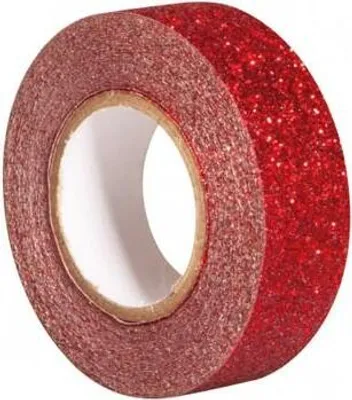 Obrázok produktu pre Trblietavá páska 5 m x 1,5 cm - červená