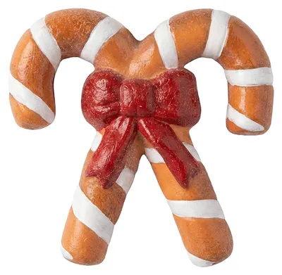 Imagen del producto de Adorno navideño de Clayre & Eef, forma de bastón de caramelo, color marrón, material: plástico