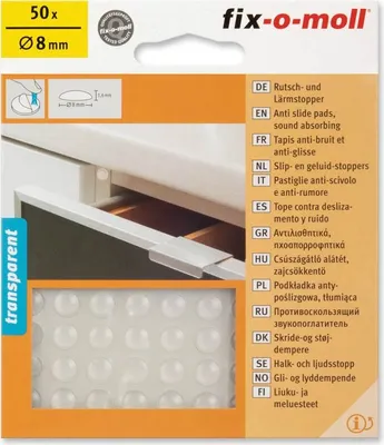 Produktbild von Rutschstopper und Lärmstopper rund 8mm fix-o-moll