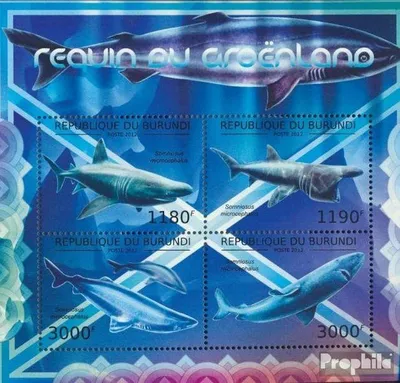 Produktbild von Briefmarken Burundi 2012 Mi 2635-2638 Kleinbogen (kompl.Ausg.) postfrisch Grönlandhai