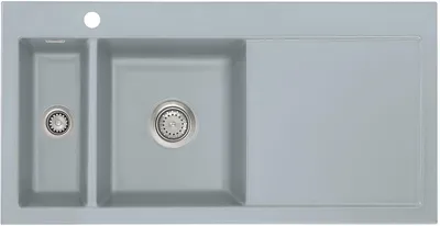 Produktbild von Flächenbündige Spüle MERA 100 F Titan Becken links - Handbetätigung