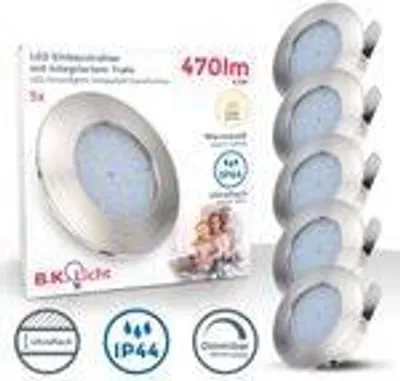 Produktbild von 5x LED Einbaustrahler Badezimmer ultra-flach dimmbar IP44 Decken-Spot