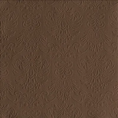 Servietten Papier 33x33cm Elegance geprägt 15 Stück Braun