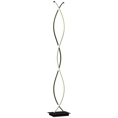 Productafbeelding van Dimbare LED-vloerlamp van 144 cm met voetschakelaar, zwart