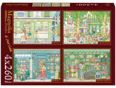 Produktbild von MAGNOLIA Puzzle Konditorei, Café , Buchhandlung und Blumenladen 4x260 dlks