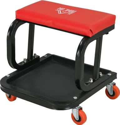 Produktbild von Werkstatthocker, robust & komfortabel, 38x35x37cm, Rot/Schwarz