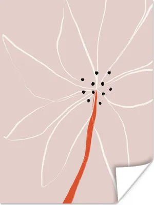 Produktbild von MuchoWow® Poster Blumen - Abstrakt - Pastell 60x80 cm - Schlafzimmer Dekoration