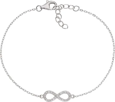 Produktbild von AMEN BRINBBZ Damen Armband Unendlich925 Silber weiß 19 cm