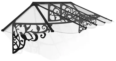 Produktbild von Palram - Canopia Vordach Lily 3154 schwarz 88x319 cm