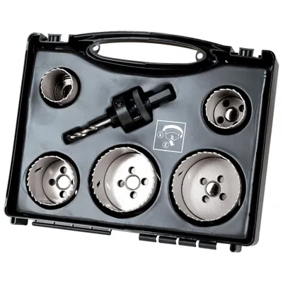 Zdjęcie produktu dla wolfcraft 6-tlg. Lochsägen-Set Elektryczny i sanitarny 3764000