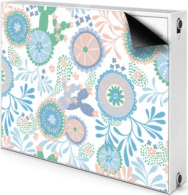 Produktbild von Magnet Heizkörper-Abdeckung Verkleidung Abdeckung Heizkörperabdeckung 100x60 cm  - Blumen, Vintage