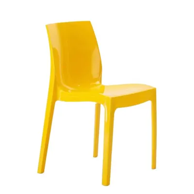 Produktbild von Stapelbare bunte Esszimmerstühle aus glänzendem Polypropylen Ice Grand Soleil - Gelb