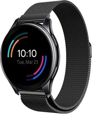 Produktbild von Strap it - Milanese Armband - Kompatibel mit OnePlus Watch Armband - Ersatzarmband Edelstahl - Magnetverschluss - Hochwertiges Material - für Armband Schwarz