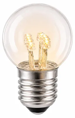 Produktbild von LED Tropfen 1W E27 KLAR V8 warmweiß 2200K für außen Kugel Birne
