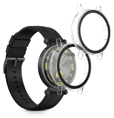 Produktbild von kwmobile 2x Glas Hülle für Huawei Watch GT4 41mm Schutzhülle - Fullbody Fitnesstracker Case Set aus Glas - Transparent