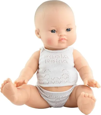 Image de Paola Reina Bébé poupée Gordi fille asiatique sous-vêtements 34 cm vinyle
