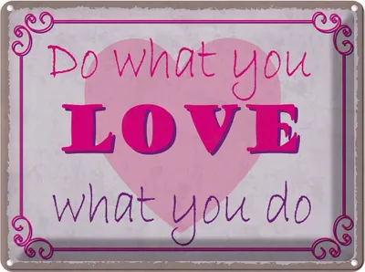 Produktbild von vianmo Blechschild 30x40 cm do what love you Dekoration