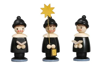 Zdjęcie produktu dla Miniaturowe figurki 3 figurki kurrande czarne wysokość 6,2 cm NOWE