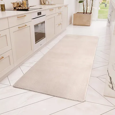 Obrázok produktu pre Carpetsale24 Prateľný koberec s krátkym vlasom, protišmykový a mäkký, moderný jednofarebný dizajn do obývacej izby a spálne, rozmery: 80 x 250 cm