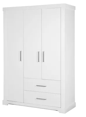 Immagine prodotto di Armadio "Maxi", con 3 ante e 2 cassetti, in stile country moderno, colore bianco