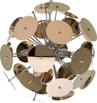 Zdjęcie produktu dla BELIANI Lampa sufitowa miedziana metalowa 158 cm wysoki połysk klosz w kształcie kuli glamour