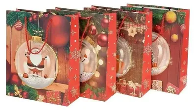 Produktbild von Weihnachtsgeschenkbeutel, 32x26x10 cm, MIX - ADAR