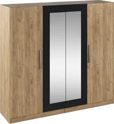Produktbild von Kondela Matisa Kleiderschrank mit Spiegel – Artisan-Eiche / Anthrazit